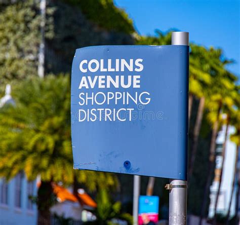 Collins Avenue Shopping District In Miami Beach Miami Florida