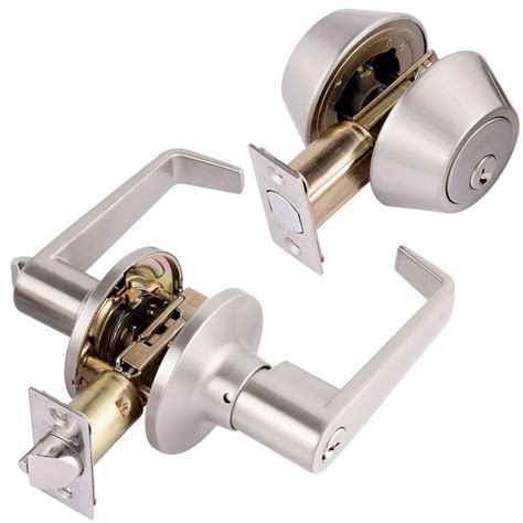Toledo Fine Locks Double Cylinder Satin Nickel Keyed Entry Combination
