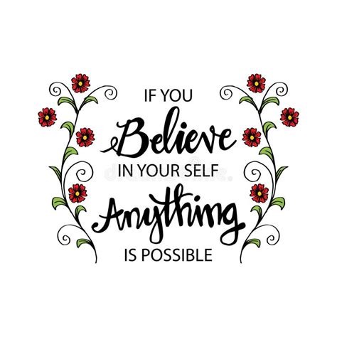 Believe In Yourself All Things Are Possible Stock Vector