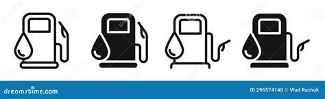 Gas Station Fueling Station Icons Fuel Vector Icons Stock Vector