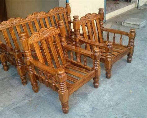 Teak wood chair and sofa. -Wooden Sofa Models Chennai di 2020