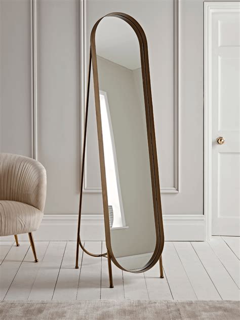 Mirror, mirror on the wall, who's got the coolest mirrors of all? Brushed Gold Full Length Mirror | Elegant mirrors, Mirror designs, Full length mirror gold