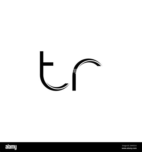 Tr Logo Monograma Con Plantilla De Diseño Moderno Redondeada En Cortes