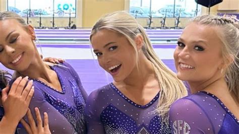 Olivia Dunne Poses With Lovely Ladies In Lsu Leotards After