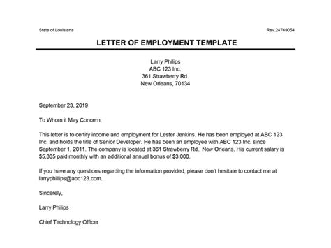 employment verification letter letter  employment