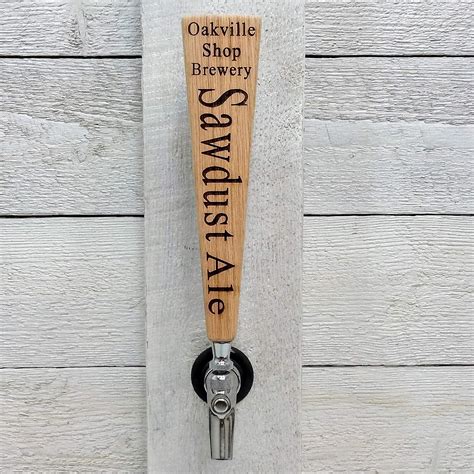 Custom Personalized Beer Tap Handle Oak Wood Engraved Your