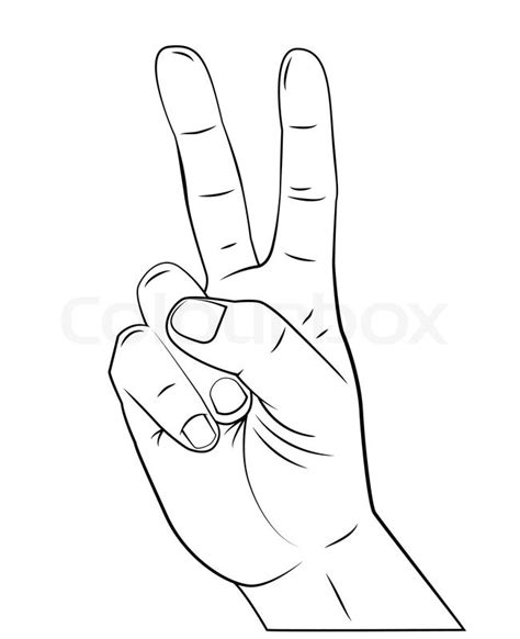 Hand Peace Sign Drawing At Getdrawings Free Download