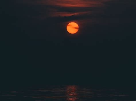 Ocean Moon Sunset Night Sky Mumbai 4k Wallpaper Toppng