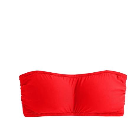 Lyst Jcrew Bandeau Bikini Top In Red