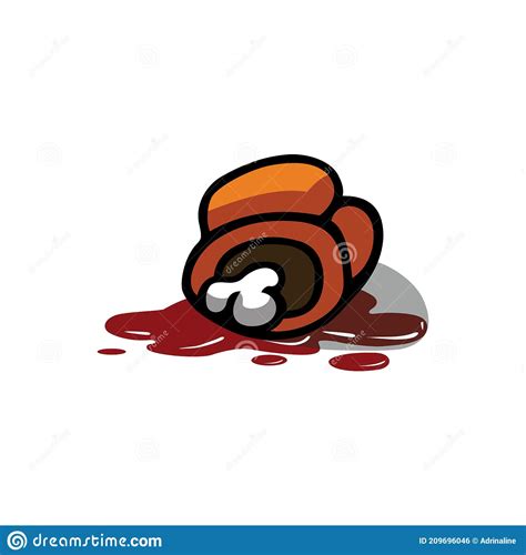 Dead Body On The Ground Among Us Game Characters Vector Illustration