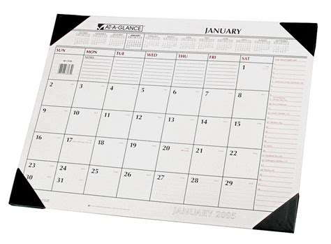 At A Glance 22 In X 17 In Sheet Size White White Monthly Desk Pad