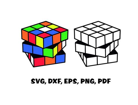 Rubiks Cube Svg Instant Download Cut File Rubiks Cube Layered