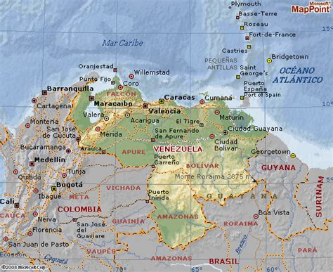 Mapa Geográfico De Venezuela