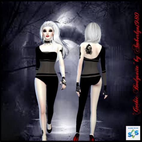 Gothic Bodysuit At Amberlyn Designs Sims 4 Updates