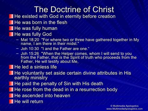 Major Doctrines Of Christianity