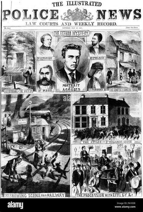 680 Front Cover Of The Illustrated Police News 27 May 1871 Stock Photo