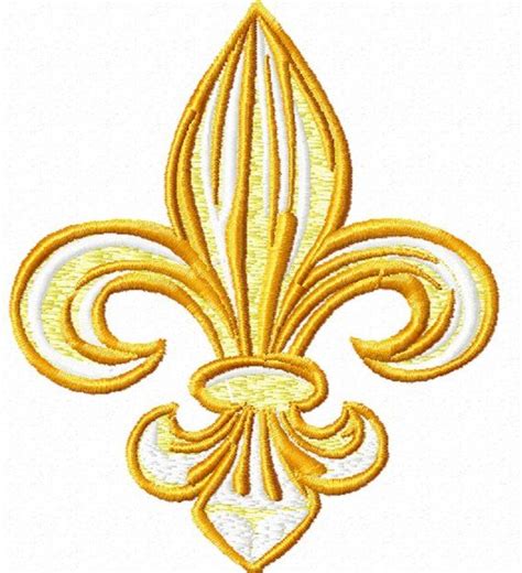 Fleur De Lis Lys French France Monarchy Symbol Machine Embroidery