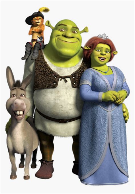Shrek And Fiona And Donkey Hd Png Download Kindpng