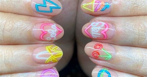 Neon Nail Art Trend Popsugar Beauty Uk