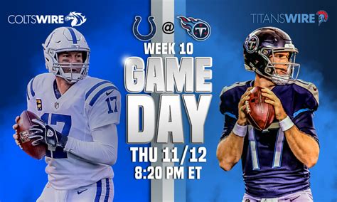 Colts Vs Titans How To Watch Stream Listen In Week 10