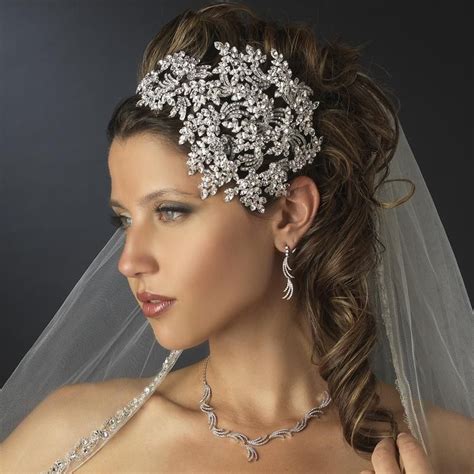 Crystal Bridal Headband Crystal Headpiece Wedding Crystal Wedding Tiaras Silver Headband