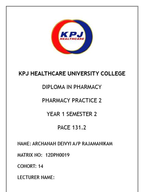 Check spelling or type a new query. Kpj Healthcare University College | Pharmacy ...