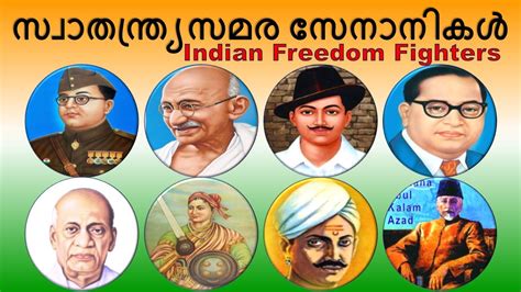 Indian Freedom Fighters Name In English India Independence Youtube