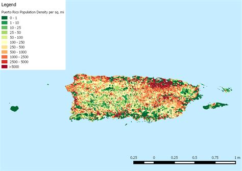 Population Density Of Puerto Rico By Us Census Block Oc 175x1240