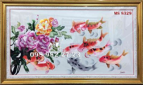 Rồng phải thay trời làm mưa khắp nơi, nhưng số rồng lại quá ít. Ý NGHĨA CỦA TRANH THÊU CÁ CHÉP HOA MẪU ĐƠN TRONG PHONG THỦY