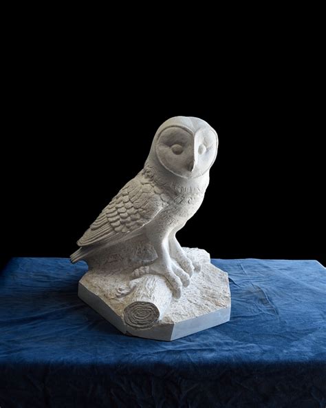 Stone Owls Carved In Purbeck Stone And Caen Stone By Jonathan Sells