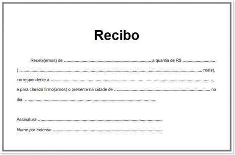 Modelo De Recibo Pagamento Como Fazer Pagamento Serviço Exemplos