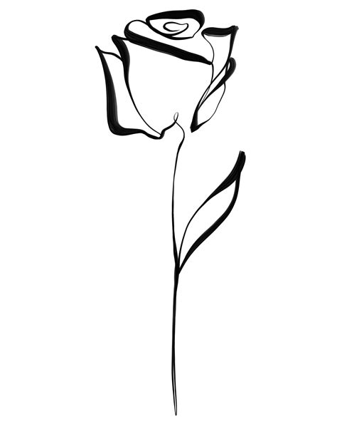 Rose Line Art, Flower Line Art | Rose line art, Line art tattoos, Roses drawing