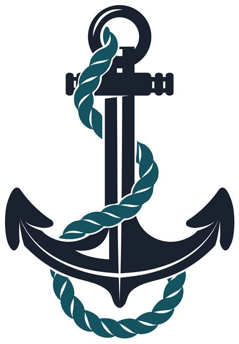 Anchor Clip Art Hand Painted Black Anchor Rope Png Download 2001