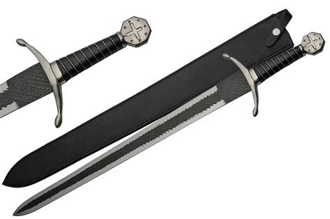 Short Sword 335 Overall Flint Medieval Knight Crusader Blade Sheath
