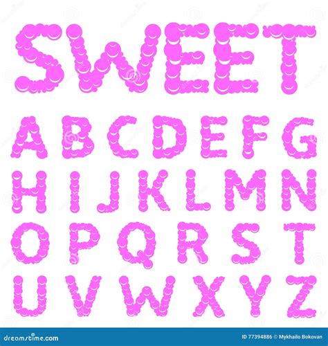 Cool Sweet Alphabet Stock Vector Illustration Of Letter 77394886