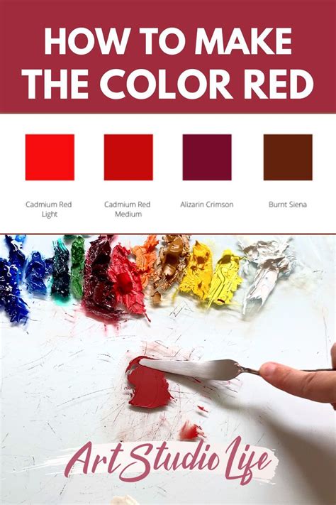 What Colors Make Red How To Easily Mix Shades Of Red Color Mixing