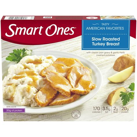 Smart Ones Slow Roasted Turkey Breast With Gravy And Garlic Herb Mashed