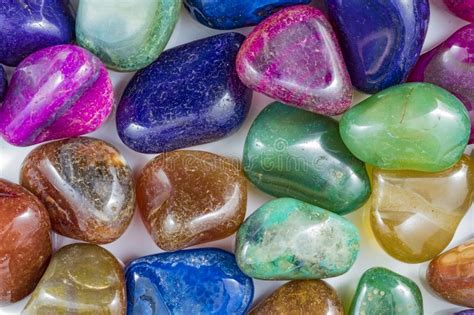 Several Beautiful And Colorful Crystal Stones Stock Image Image Of