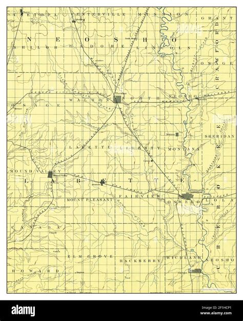 Parsons Kansas Map 1893 1125000 United States Of America By