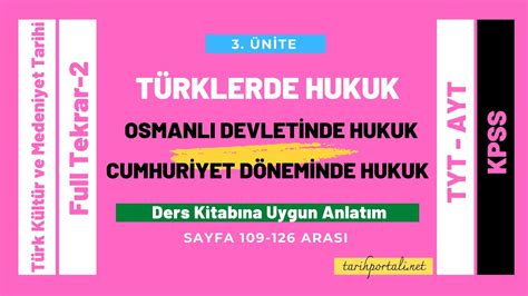 11 ve 12 Sınıf Türk Kültür ve Medeniyet Tarihi 3 Ünite Full Tekrar 2