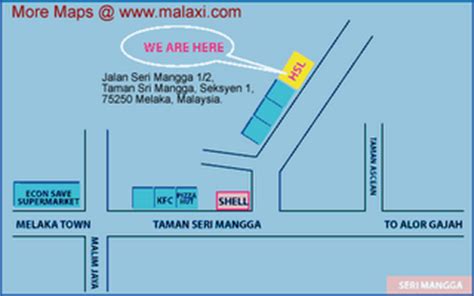 Labākais pica alor gajah, melaka. Malaysia Melaka (Malacca) map peta