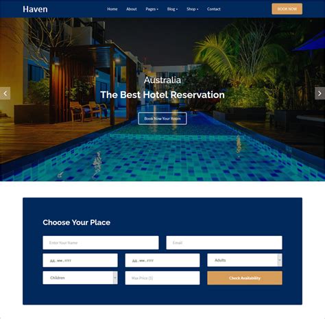 Hotel Template Free Download