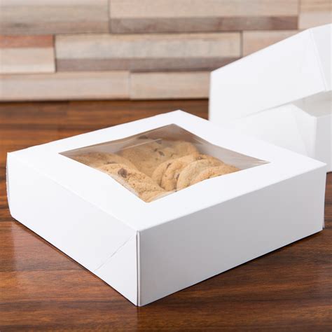 8 X 8 X 25 White Window Bakery Box 10pk In White Window Bakery