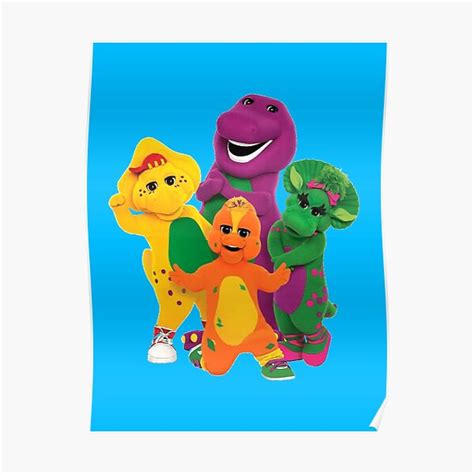 Barney The Dinosaur Poster For Sale By Designs S Redbubble