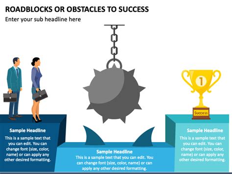 Roadblocks Or Obstacles To Success Powerpoint Template Ppt Slides