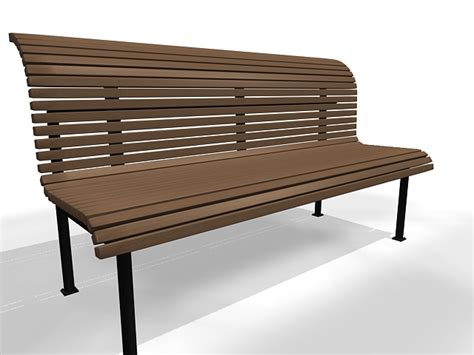 outdoor park bench 3d model files free download modeling 33212 on cadnav