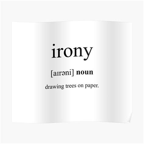 Irony Definition Dictionary Collection Poster By Designschmiede