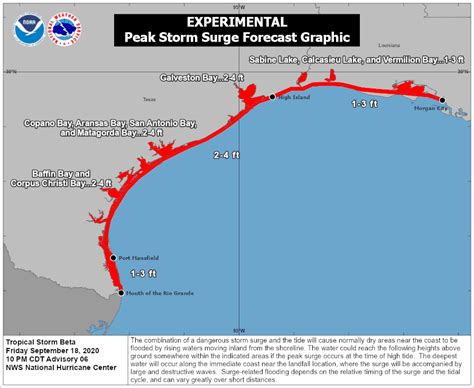 Hurricane Tropical Storm Storm Surge Watches Issued For Texas Coast As Beta Strengthens