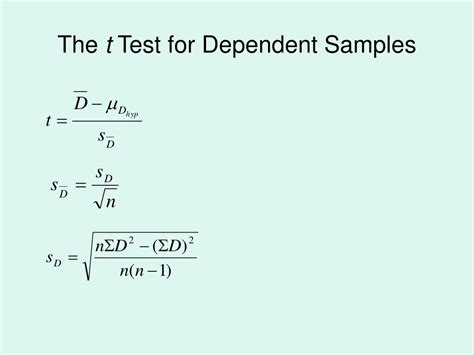 Ppt T Test For Dependent Samples Powerpoint Presentation Free