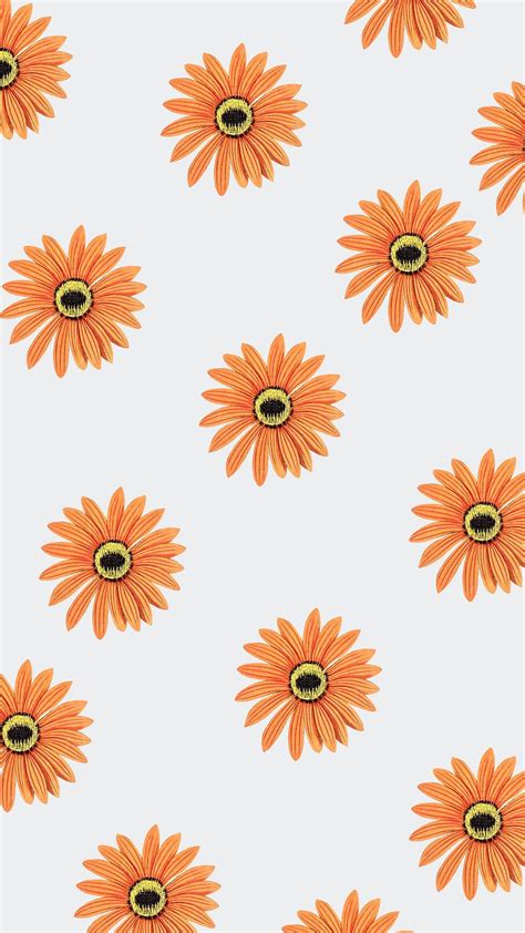 Download Premium Illustration Of Hand Drawn Orange Flower Patterned